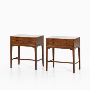 Pair of bedside tables in mahogany at Studio Schalling