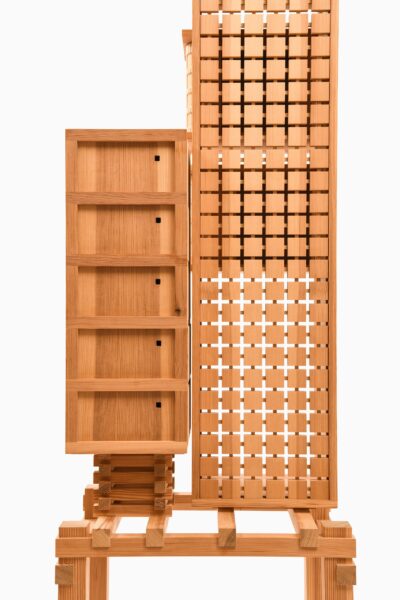 Gustav Aliki cabinet 'Brut' in pine at Studio Schalling