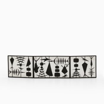 Fire screen attributed to Gunnar Ander at Studio Schalling