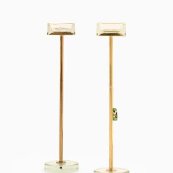 Gunnar Ander ashtrays in brass and glass at Studio Schalling