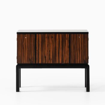 Sideboard in zebrano and black lacquered wood at Studio Schalling