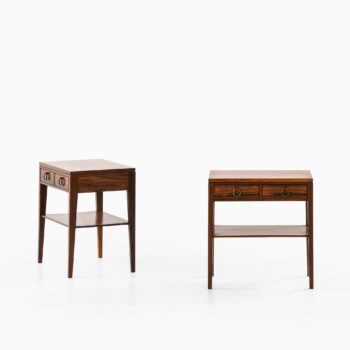 Bedside / side tables in rosewood and brass at Studio Schalling
