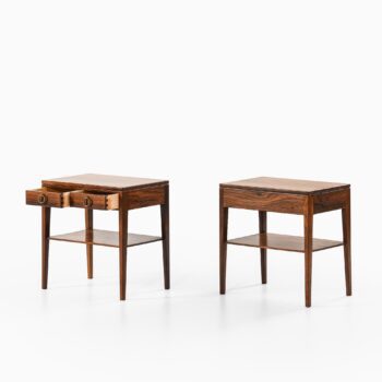 Bedside / side tables in rosewood and brass at Studio Schalling