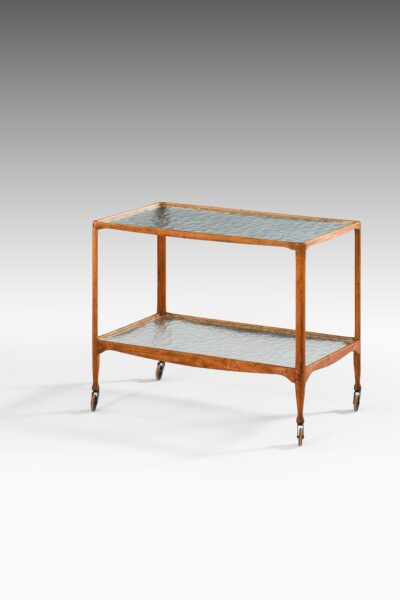 Peder Moos trolley in nutwood and glass at Studio Schalling