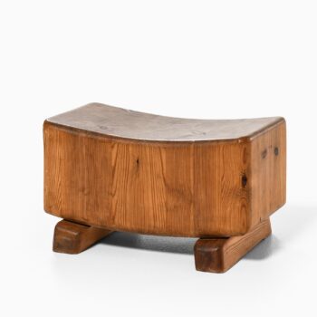 Chunky little stool in solid pinewood at Studio Schalling