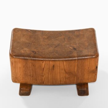 Chunky little stool in solid pinewood at Studio Schalling