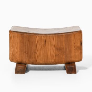 Chunky little stool in solid pinewood at Studio Schalling
