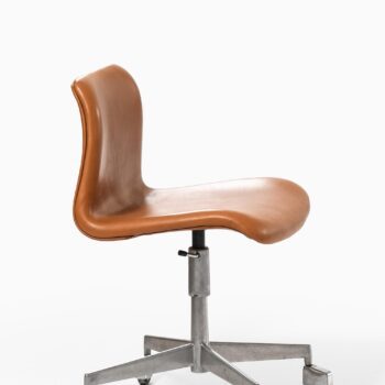 Office chair in steel and leather at Studio Schalling