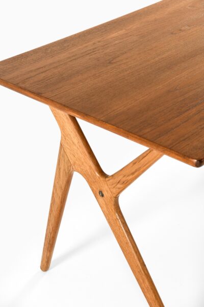 Desk in teak, oak and brass at Studio Schalling