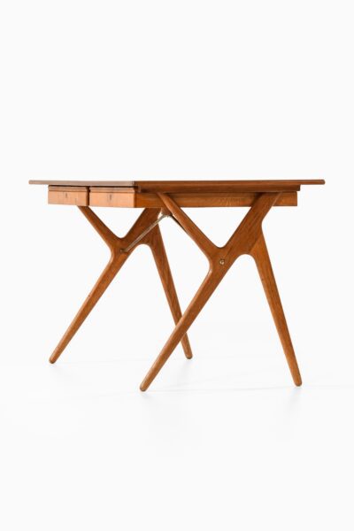 Desk in teak, oak and brass at Studio Schalling