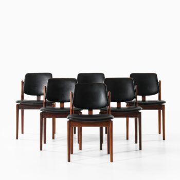 Arne Vodder dining chairs in rosewood at Studio Schalling