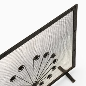 Fire guard / screen in black lacquered metal at Studio Schalling