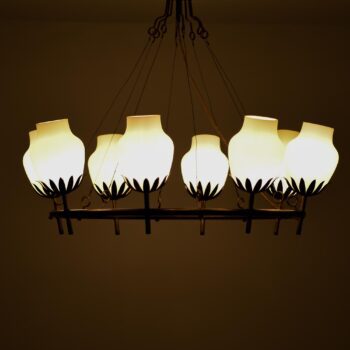 Hans Bergström ceiling lamp in brass at Studio Schalling