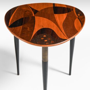 Side table with intarsia by Bodafors at Studio Schalling