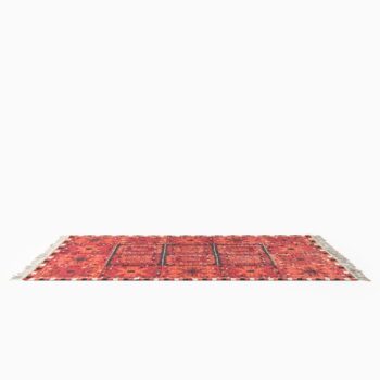 Barbro Nilsson carpet Nejlikan röd at Studio Schalling