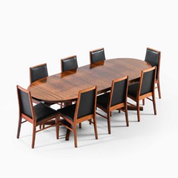 Dining chairs in rosewood by Dyrlund at Studio Schalling