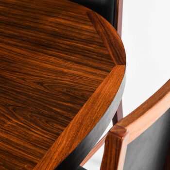 Dining chairs in rosewood by Dyrlund at Studio Schalling