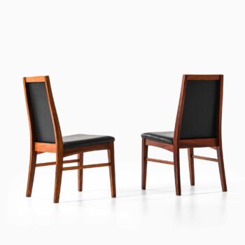 Dining chairs in rosewood by Dyrlund at Studio Schalling