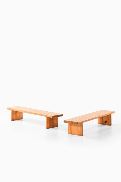 Sven Larsson benches in pine from 1970's at Studio Schalling