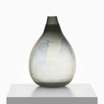 Eva Englund Eldlek glass vase by Pukeberg at Studio Schalling