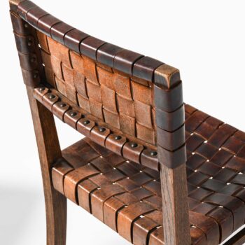 Dining chairs in oak and leather at Studio Schalling