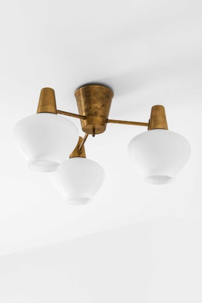 Hans Bergström ceiling lamps in brass at Studio Schalling