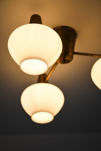 Hans Bergström ceiling lamps in brass at Studio Schalling