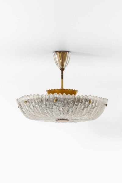 Carl Fagerlund ceiling lamp in brass and glass at Studio Schalling