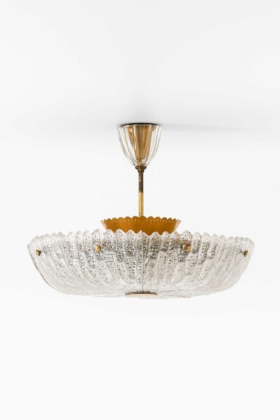 Carl Fagerlund ceiling lamp in brass and glass at Studio Schalling