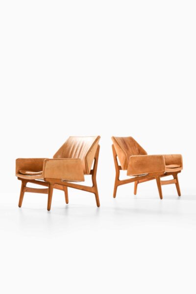 Erik Ostermann easy chairs in natural leather at Studio Schalling