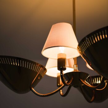 Ceiling lamp in brass produced in Norway at Studio Schalling