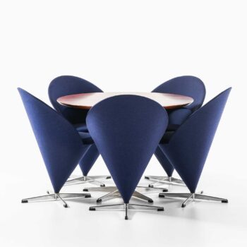 Verner Panton Cone dining chairs and table at Studio Schalling