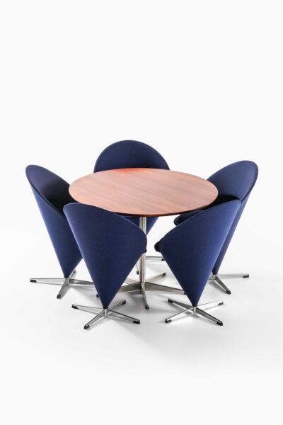 Verner Panton Cone dining chairs and table at Studio Schalling