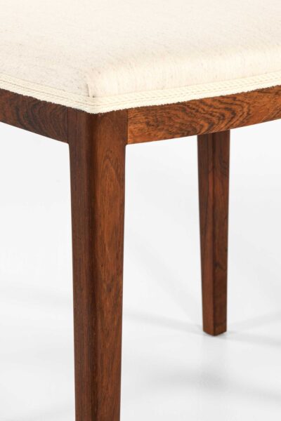 Pair of stools in rosewood and wool at Studio Schalling