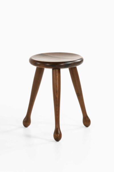 3 legged stool in stained pine at Studio Schalling