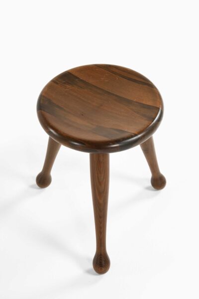 3 legged stool in stained pine at Studio Schalling