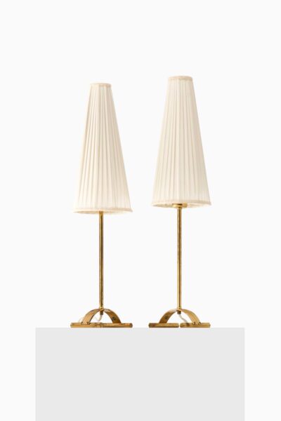 Pair of table lamps in brass at Studio Schalling